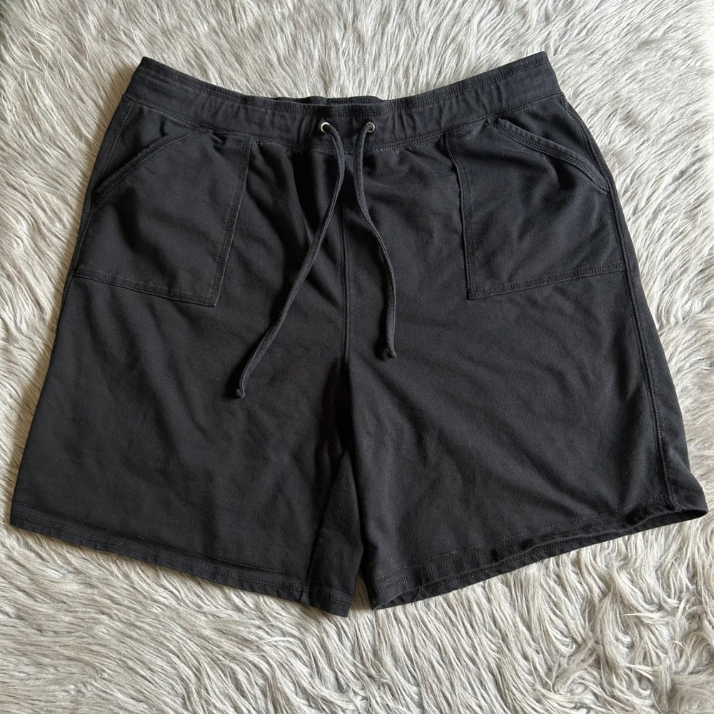 Zoey & Beth Shorts Womens‎ Size 3X Black Stretch Waistband Drawstring